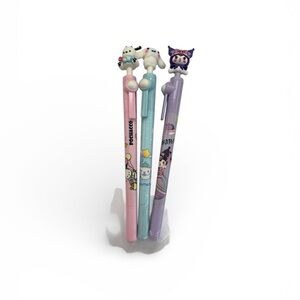 Sanrio Pastel Pen Set -Pochacco, Cinnamon Roll & Kuromi Black Ink Pen Set